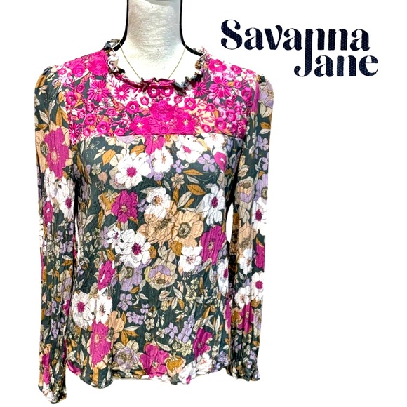 Savanna Jane Tops - Adorable Boho Peasant Blouse by Savanna Jane! Size Medium